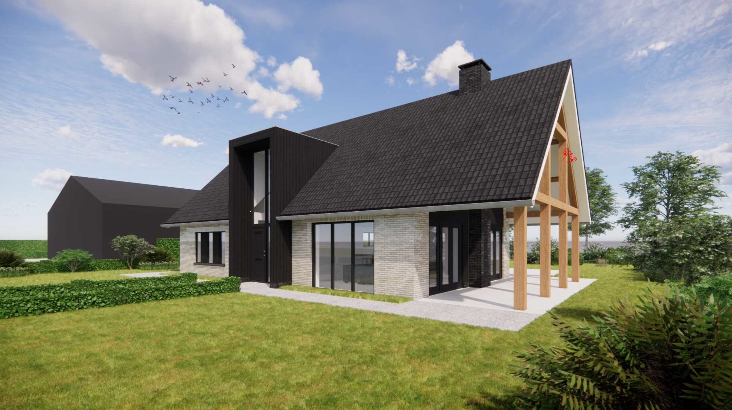 Vrijstaande woning Minnertsga, zijaanzicht- Arcade Bouwkwaliteit